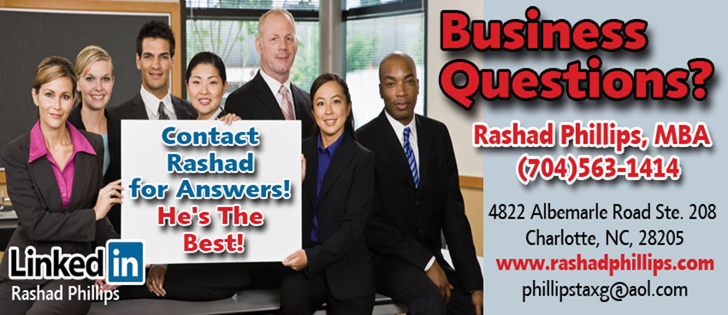 Call Rashad Phillips with Business Questions